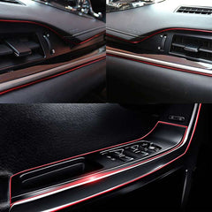 Red 5M Edge Gap Interior Line Moulding Trim Molding Strip Decor For Car