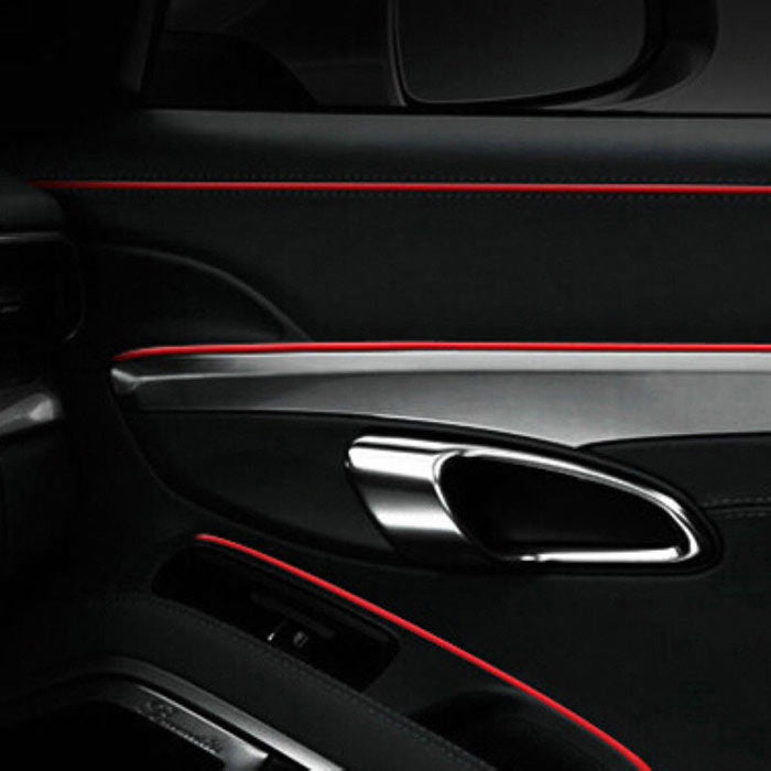 Red 5M Edge Gap Interior Line Moulding Trim Molding Strip Decor For Car
