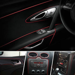 Red 5M Edge Gap Interior Line Moulding Trim Molding Strip Decor For Car