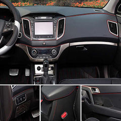 Red 5M Edge Gap Interior Line Moulding Trim Molding Strip Decor For Car