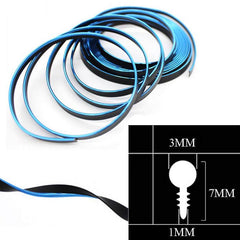 Blue 5M Edge Gap Interior Line Moulding Trim Molding Strip Decor For Car