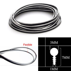 Silver 5M Edge Gap Interior Line Moulding Trim Molding Strip Decor For Car