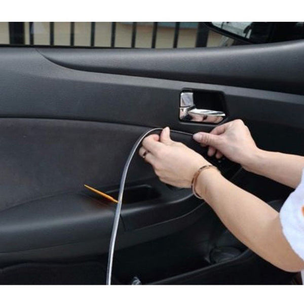 Red 5M Edge Gap Interior Line Moulding Trim Molding Strip Decor For Car