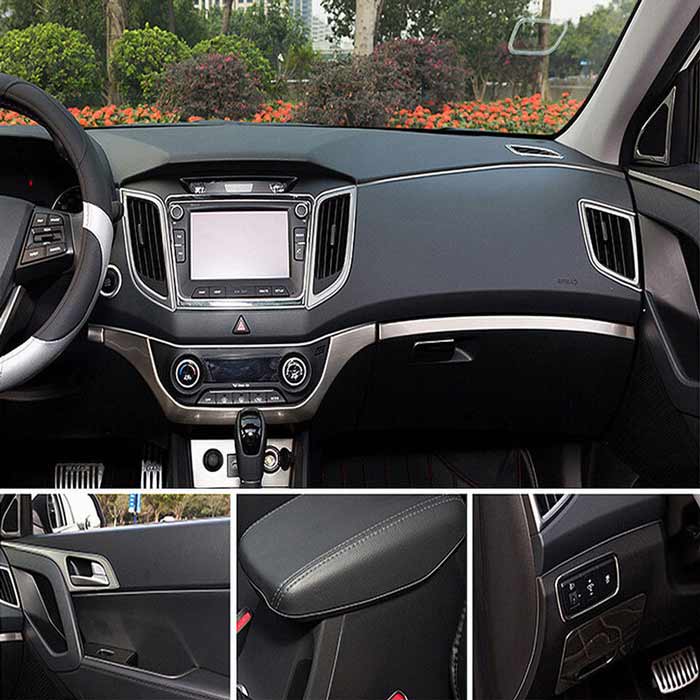 Silver 5M Edge Gap Interior Line Moulding Trim Molding Strip Decor For Car