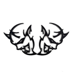 2pcs BLACK Metal Demon Challenger Charger Car Side Fender Rear Trunk Emblem Badge Sticker Decals For JEEP Dodge Decoration