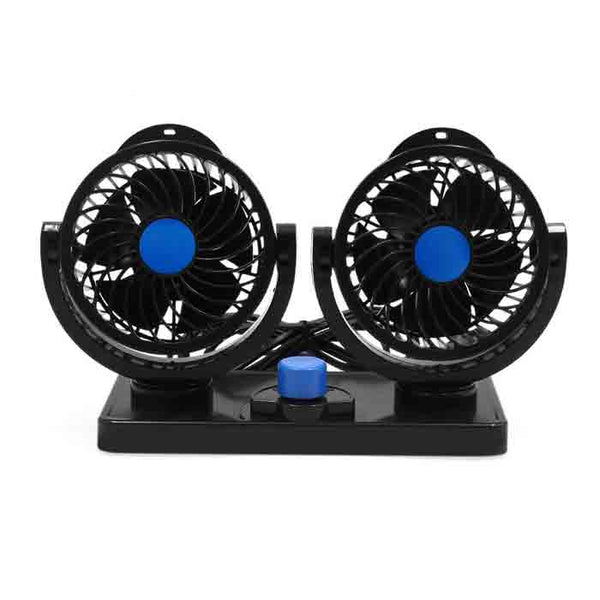 12V Fan Cooling Air Fan Powerful Dashboard Electric Car Multicolour Fan Low Noise 360 Degree Rotatable with 2 Speed Adjustable for Car