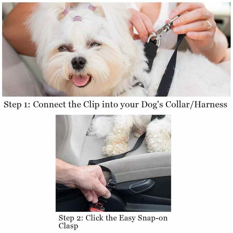 1pc Dog Seat Belt, Pet Dog Cat Car Seat belt Harness Safety - Adjustable Safety Belt Pet Leash (45-70cm)