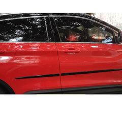 4pcs BLACK Car Side Edge Anti-scratch Body Side Moldings Strips Front Rear Lower Door Guard Protection Sticker