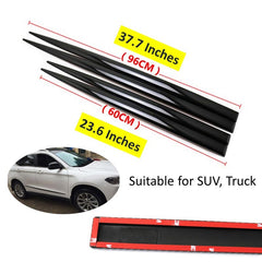4pcs BLACK Car Side Edge Anti-scratch Body Side Moldings Strips Front Rear Lower Door Guard Protection Sticker