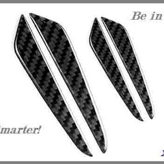 4Pcs Black Real Carbon Fiber Car Door Edge Protection Guard Trims Stickers Auto Edge