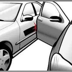 4Pcs Silver Real Carbon Fiber Car Door Edge Protection Guard Trims Stickers Auto Edge