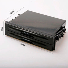 Car Universal Double/Single Din With Drink-Cup Holder And Storage Box (Black)