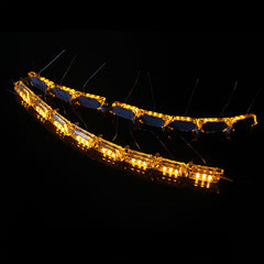 2x16 LED Car Strip Crystal Audi Style DRL Daytime Running Light Turn Signal Moving Indicators