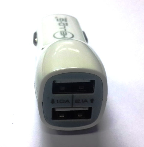 2.1A/1.0A Mini Dual USB 2-Port Car Charger + Micro USB 2.0 Data Sync Charger Cable.