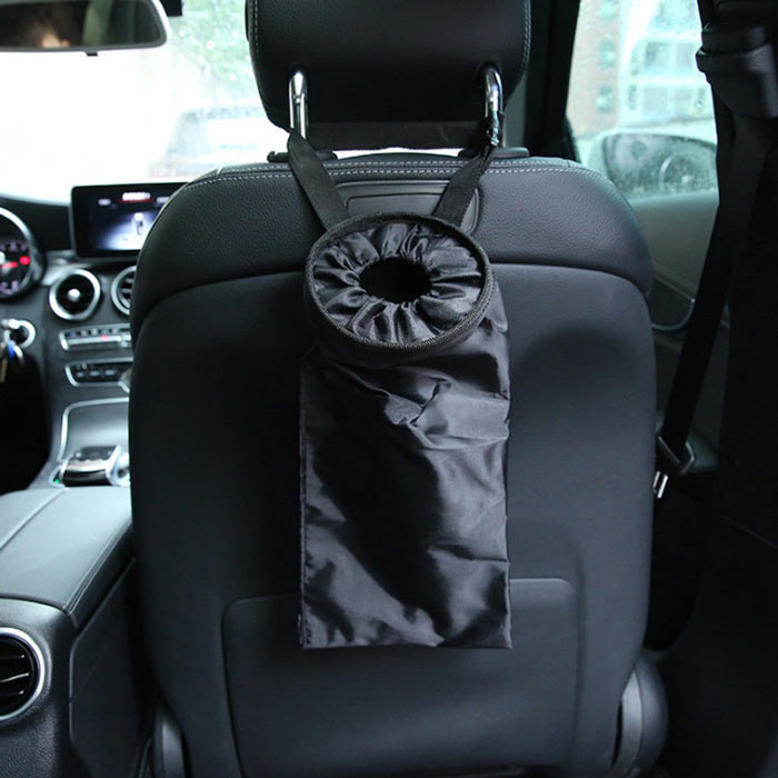 1pc Vehicle Car Seat Back Litter Trash Garbage Hang Bag Holder Container Storage Bin