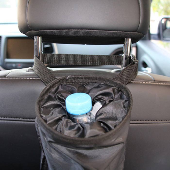 1pc Vehicle Car Seat Back Litter Trash Garbage Hang Bag Holder Container Storage Bin