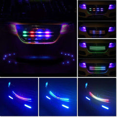 2pcs RGB Front Grille light Bar Dynamic streamer DRL Flexible strip flowing strip water running car-styling with 5 modes