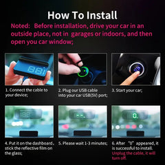 HUD Head Up Display for Car,Universal Digital Speedometer Smart Gauge Speedometer GPS Digital Speed Meter Tachometer for Car, KMH, Green