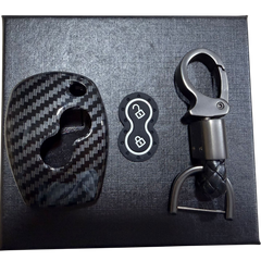 Renault 2 Button ABS+Silicone Car Key Cover Case With Keychain Suitable For Logan, Duster, Verito, Lodgy