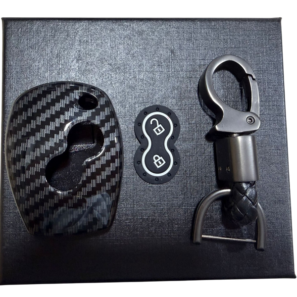 Renault 2 Button ABS+Silicone Car Key Cover Case With Keychain Suitable For Logan, Duster, Verito, Lodgy