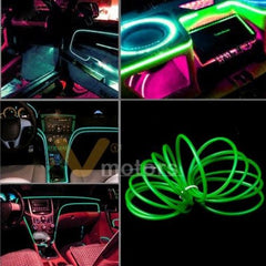 Green 5 Feet Long Flexible EL Wire Glowing Neon Car Light + Inverter