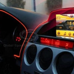 Red 5 Feet long Flexible EL Wire Glowing Neon Car Light + Inverter