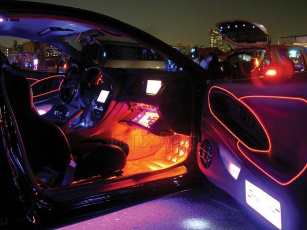 White 13 Feet long Flexible EL Wire Glowing Neon Car Light + 1 Inverter