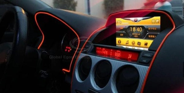 Red 5 Feet long Flexible EL Wire Glowing Neon Car Light + Inverter