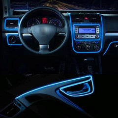 Ice Blue 13 Feet long Flexible EL Wire Glowing Neon Car Light + 1 Inverter