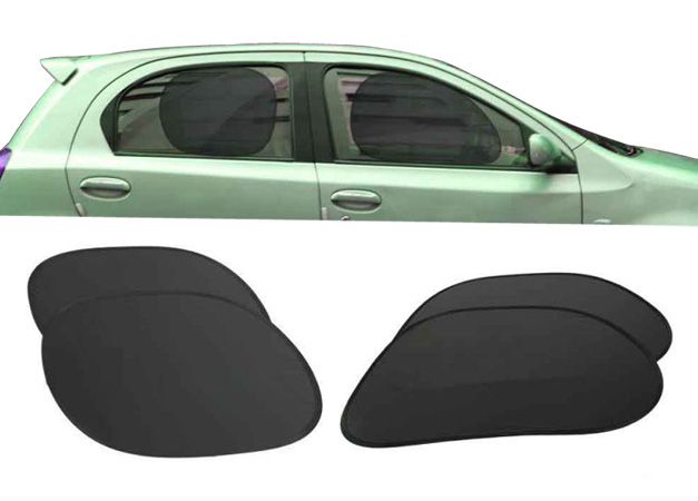 Electro-Static Car Universal Sun Shade With Automatic Window Grip (4 Pcs)