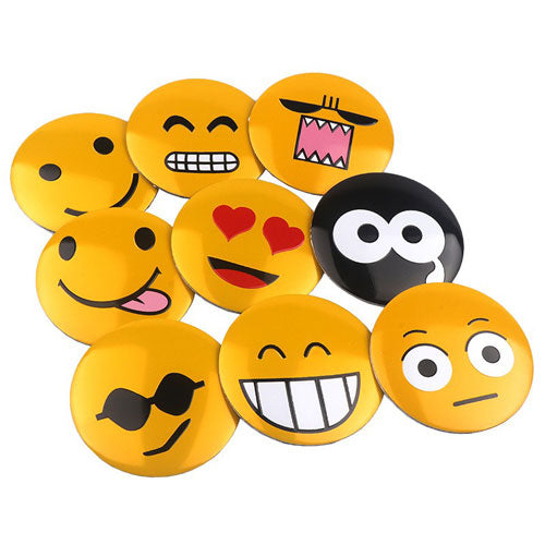 4pcs Cool Sun Glasses Emoji Emblem Car Wheel Center Hub Cap Caps Badge Sticker Decal 60mm