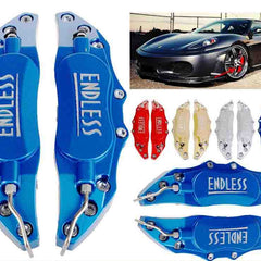 Universal Car ABS Plastic ENDLESS Front & Rear Disc Brake Caliper Cover (Blue Colour)