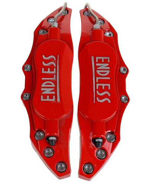 Universal Car ABS Plastic ENDLESS Front & Rear Disc Brake Caliper Cover (Red Color)