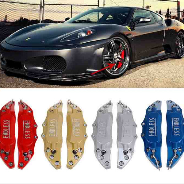 2pc Universal Car Aluminum Alloy ENDLESS Front & Rear Disc Brake Caliper Cover Small Size (Blue Color)