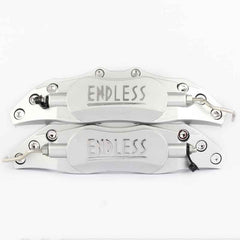 2pc Universal Car Aluminum Alloy ENDLESS Front & Rear Disc Brake Caliper Cover Small Size (Silver Color)
