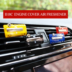 JDM Style Racing B18C Engine Cover Car Auto Air Freshener Perfume Metal Clip Scent