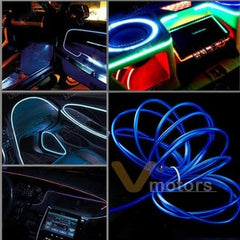Yellow 5 Feet Flexible EL Wire Glowing Neon Car Light + Inverter