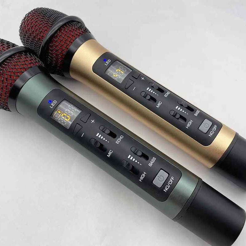 1pc Car Karaoke Single Wireless FM Handheld Microphone Rechargeable Built-In Battery Compatible All Car With FM Radio