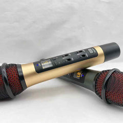 1pc Car Karaoke Single Wireless FM Handheld Microphone Rechargeable Built-In Battery Compatible All Car With FM Radio