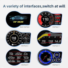 F15 Car HUD Head Up Display OBD2 GPS Dual System Car Gauge Speedometer Alarm