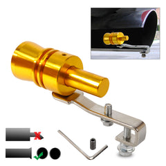 Gold Large Turbo Sound Exhaust Muffler Pipe Whistle Blowoff Valve BOV Simulator Whistler.