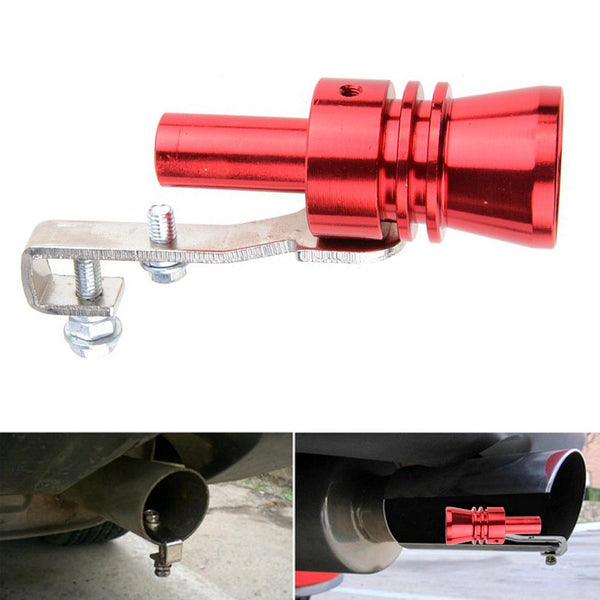 Red Large Turbo Sound Exhaust Muffler Pipe Whistle Blowoff Valve BOV Simulator Whistler.