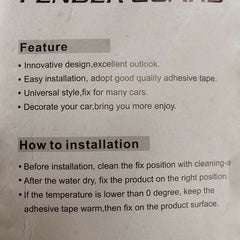 2pcs BLACK FENDER GUARD BODY KIT FOR UNIVERSAL CAR