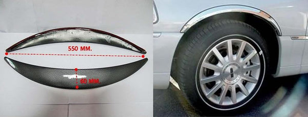 Universal Car Body Kits Fender Flares Wheel LIP Carbon 550x60mm 2Pcs.