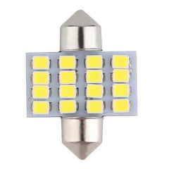 2pcs 31mm 16smd White Festoon COB LED 1210 Bulbs For Car Interior Dome Map Lights (1019)
