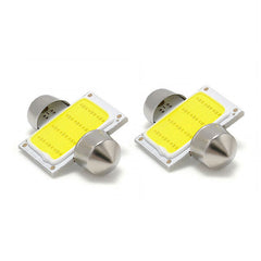 2pcs 31mm 12smd White Festoon COB LED DE3175 Bulbs For Car Interior Dome Map Lights (1021)