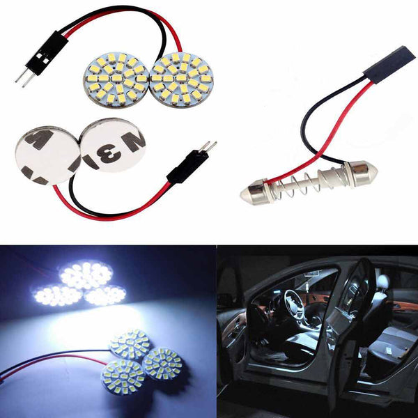 2pcs 44 SMD White LED 1206+ Festoon Dome Panel Light Car Interior Reading Door Lamp (1020)