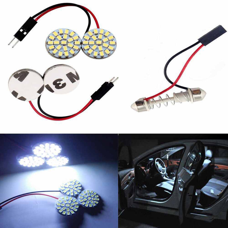 2pcs 44 SMD White LED 1206+ Festoon Dome Panel Light Car Interior Reading Door Lamp (1020)