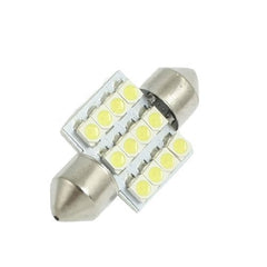 2pcs 31mm 12smd White Festoon COB LED 1210 Bulbs For Car Interior Dome Map Lights (1018)