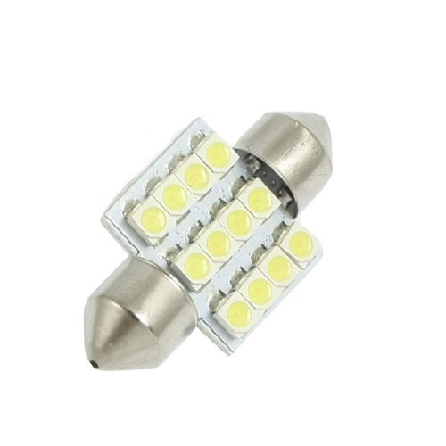 2pcs 31mm 12smd White Festoon COB LED 1210 Bulbs For Car Interior Dome Map Lights (1018)